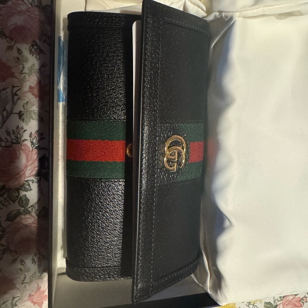Gucci Black Leather Continental Wallet Brand New in Box with Bag - Picture 2 of 11
